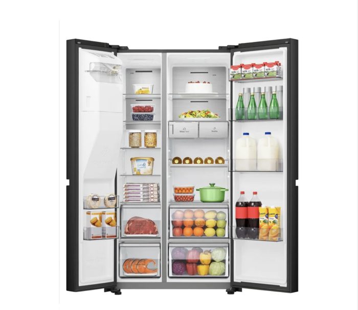 Hisense HRSBS632BW 632L WiFi Side by Side Fridge (Black Steel)brand