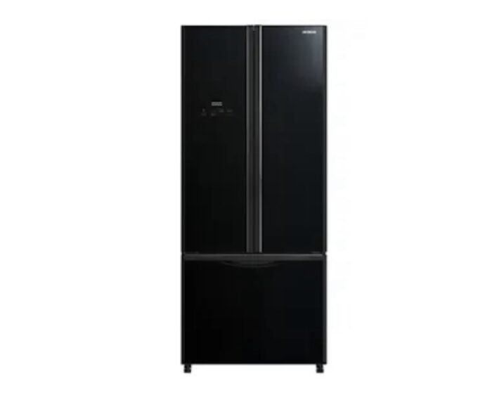 Hitachi 511L Compact French Door Fridge Black Glass RWB560PT9GBK