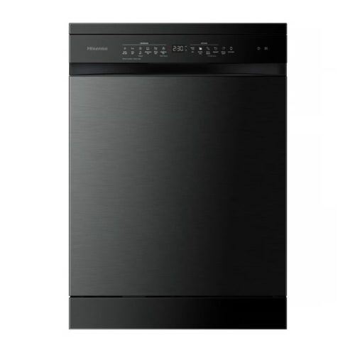 Hisense 16 Place Auto Dose Dishwasher - Black Steel HSAP16FB
