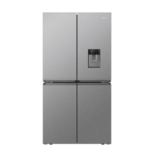 HAIER 623L QUAD DOOR REFRIGERATOR WITH ICE AND WATER SATINA SILVER HRF680YPS